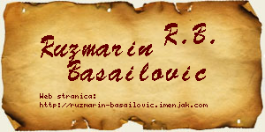 Ruzmarin Basailović vizit kartica